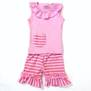 Girls 12mo.-2T Pink Capri Set